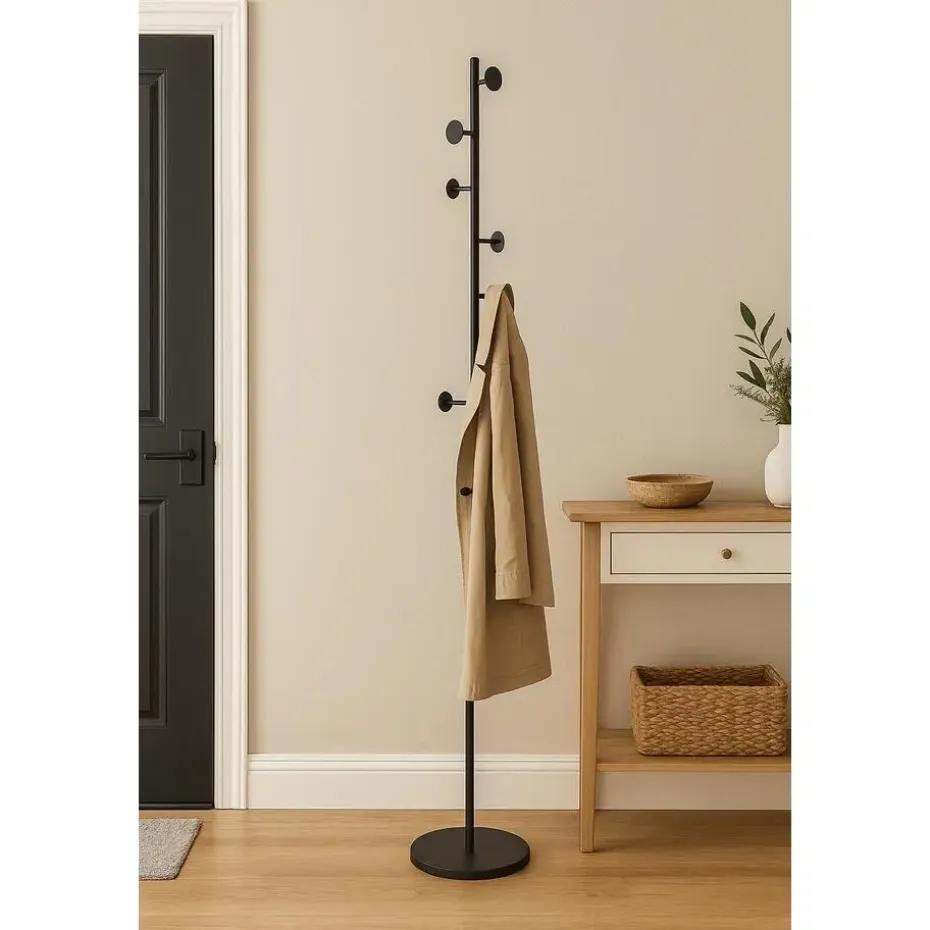 LOFT42 Bern staande kapstok - Zwart - Metaal - 170x27