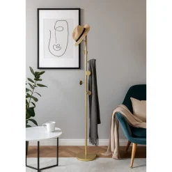 LOFT42 Bern staande kapstok - Goud - Metaal - 170x27