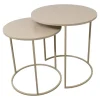 LOFT42 Elvy Set Bijzettafels Rond - Beige - Ø49x52