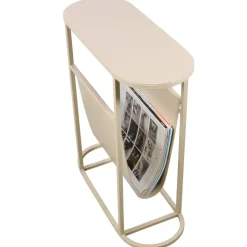 LOFT42 Frits Bijzettafel met Tijdschriften- of Krantenbak Beige
