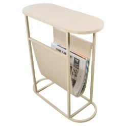 LOFT42 Frits Bijzettafel met Tijdschriften- of Krantenbak Beige