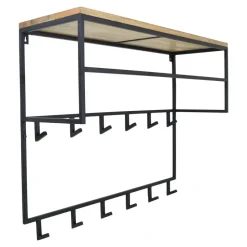 LOFT42 Jip Kapstok - 12 haken - Metaal - Zwart - 100x80x33