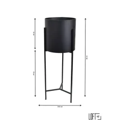 LOFT42 Joy Plantenbak Rond - Metaal - Mat Zwart