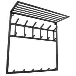 LOFT42 Kapstok Jaimy - Zwart – Metaal – 6 dubbele haken - 80x80x30