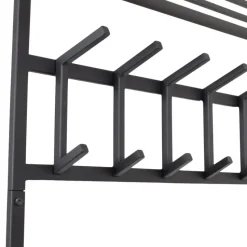 LOFT42 Kapstok Jaimy - Zwart – Metaal – 6 dubbele haken - 80x80x30