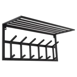 LOFT42 Kapstok Jaimy - Zwart – Metaal – 6 dubbele haken - 80x35x30