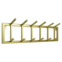 LOFT42 Kapstok Jaimy Single - Goud – Metaal – 6 dubbele haken - 80x24x12