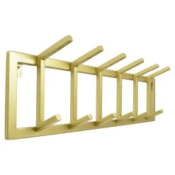 LOFT42 Kapstok Jaimy Single - Goud – Metaal – 6 dubbele haken - 80x24x12