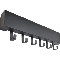 LOFT42 Mula Wandkapstok - 61x19x6 - Zwart metaal - 6 haken