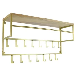 LOFT42 Petri Kapstok - 15 haken - Metaal - Goud - 100x57x30