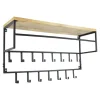 LOFT42 Petri Kapstok - 15 haken - Metaal - Zwart - 100x57x30