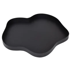 LOFT42 Serva Organisch Metalen Dienblad – Zwart – Ø40 cm
