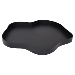 LOFT42 Serva Organisch Metalen Dienblad – Zwart – Ø40 cm