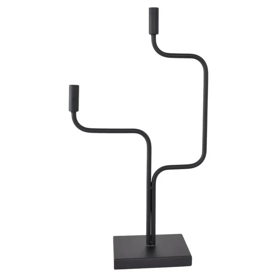 LOFT42 Swing Kandelaar - 2 Kaarsen - Metaal - Mat Zwart -67x37x16