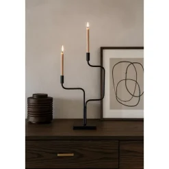 LOFT42 Swing Kandelaar - 2 Kaarsen - Metaal - Mat Zwart -67x37x16