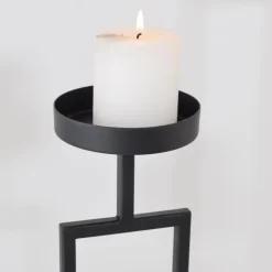 LOFT42 Vloerkandelaar Set Flame - Zwart metaal