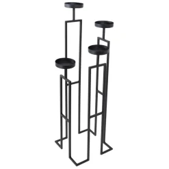 LOFT42 Vloerkandelaar Stella 4 kaarsen - Zwart metaal