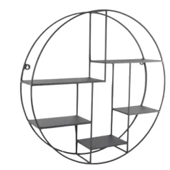 LOFT42 Wally Wandrek Rond - Metaal - Mat Zwart - 70x70x15