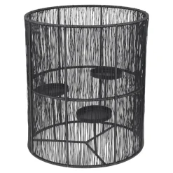 LOFT42 Wira kandelaar met 3 schotels - Metaal - Zwart - Ø28x32