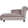 LORMONT - Chaise longue - Taupe - Rechterzijde - Fluweel