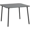 Lounge dinging tafel Paris - aluminium - 66x90x90 cm