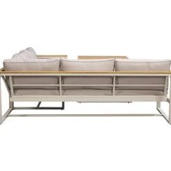 Lounge dining hoekset Sevilla - zand/metaal