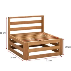 Loungebank element Clermont - midden - 63x78x72 cm