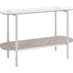 LOVELL - Sidetable - Lichtbruin/Zilver - Hout