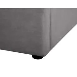LUBBON - Bed met opbergruimte - Grijs - 160 x 200 cm - Fluweel