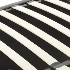 LUBBON - Bed met opbergruimte - Grijs - 160 x 200 cm - Fluweel