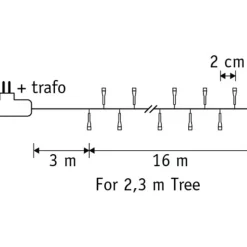 Luca Lighting Kerstboomverlichting - 800 LED - L1600 cm - Multikleur