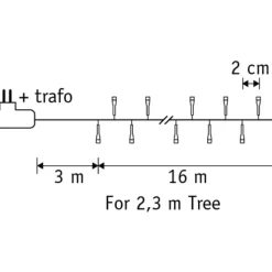 Luca Lighting Kerstboomverlichting - 800 LED - L1600 cm - Multikleur