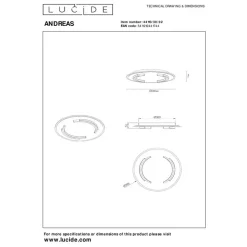 Lucide ANDREAS Plafonnière - Mat Goud / Messing