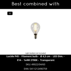 Lucide BJORN Plafondspot - Zwart