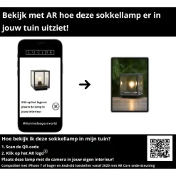 Lucide CLAIRE Sokkellamp - Antraciet