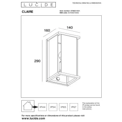 Lucide CLAIRE Wandlamp - Wit