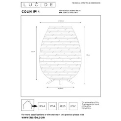 Lucide COLIN IP44 Vloerlamp - Naturel
