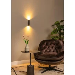 Lucide DUPLA Wandspot - Grijs ijzer