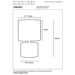 Lucide GREASBY Tafellamp - Beige
