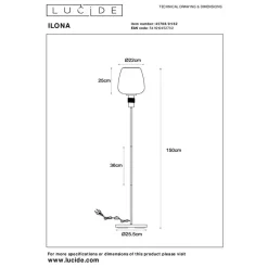 Lucide ILONA Vloerlamp - Amber