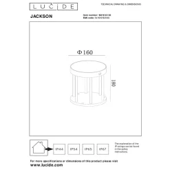 Lucide JACKSON Sokkellamp - Zwart