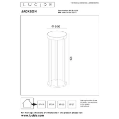 Lucide JACKSON Sokkellamp - Zwart