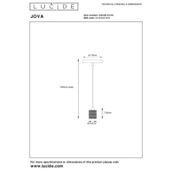 Lucide JOVA Hanglamp - Mat Goud / Messing