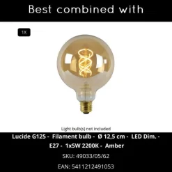 Lucide JOVA Hanglamp - Mat Goud / Messing