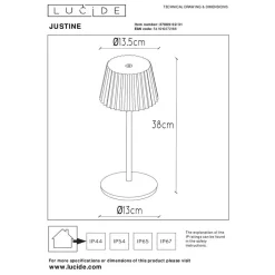 Lucide JUSTINE Tafellamp - Wit