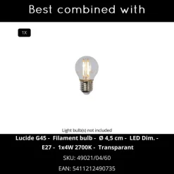 Lucide LIVIA Wandlamp - Wit