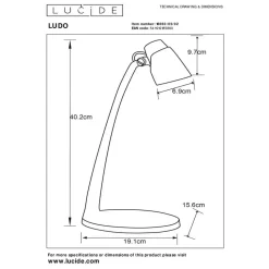 Lucide LUDO Bureaulamp - Mat Goud / Messing