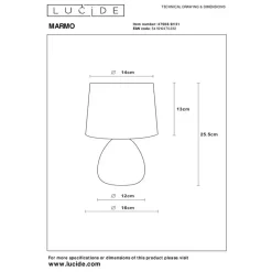 Lucide MARMO Tafellamp - Wit