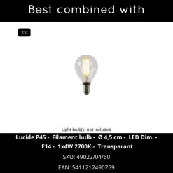 Lucide MARMO Tafellamp - Wit