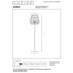 Lucide NERIDA Vloerlamp - Naturel